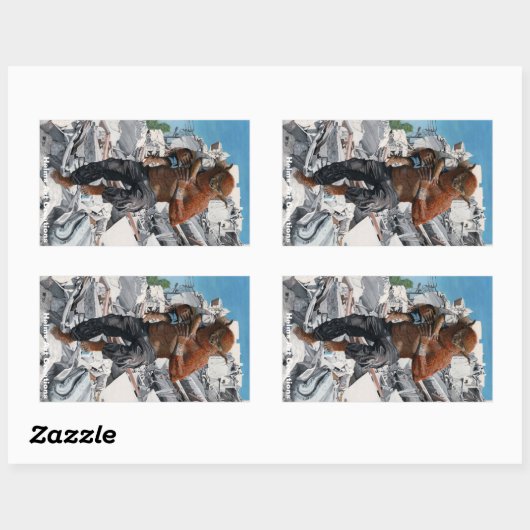 Bugbear Hero redt Stickers van kinderfantasiekunst (Vel)