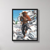 Bugbeer Hero Rescuing Child Fantasy Canvas Print (Voorkant)
