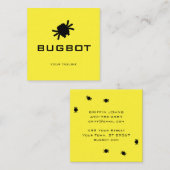 Bugbot-logo | Tech- of robotica merk Vierkante Visitekaartje (Voorkant / Achterkant)