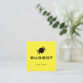 Bugbot-logo | Tech- of robotica merk Vierkante Visitekaartje (Staand voorkant)
