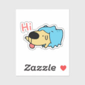 BugCat Capoo kat en hond, Kawaii Comic Kat hond Sticker (Vel)
