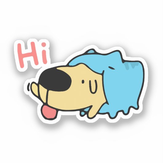 BugCat Capoo kat en hond, Kawaii Comic Kat hond Sticker (Voorkant)