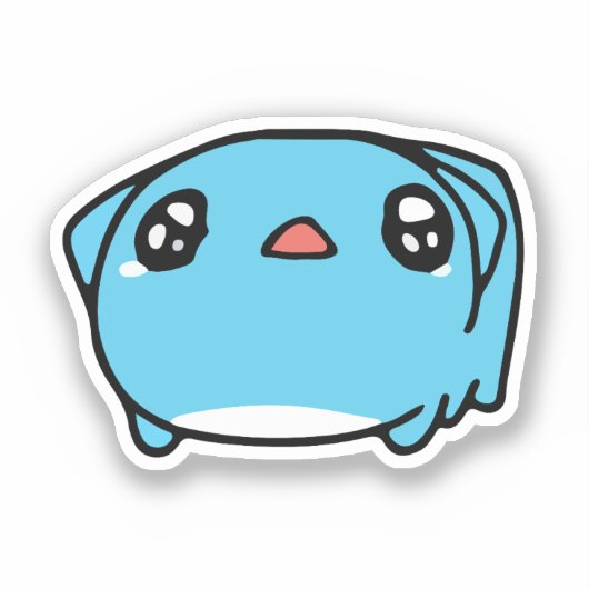 BugCat Capoo kat, Kawaii Comic Kat liefde Sticker (Voorkant)