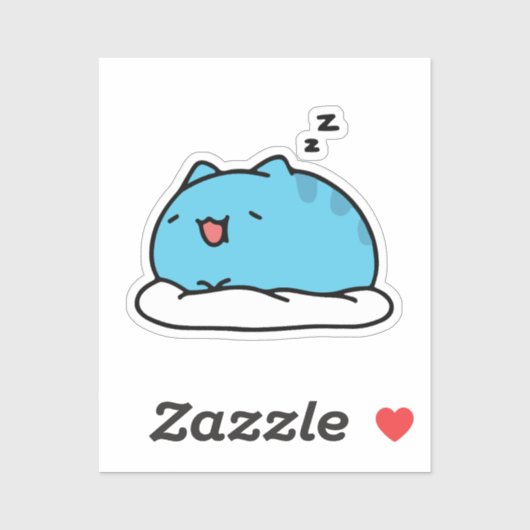 BugCat Capoo kat, Kawaii Comic Kat liefde Sticker (Vel)