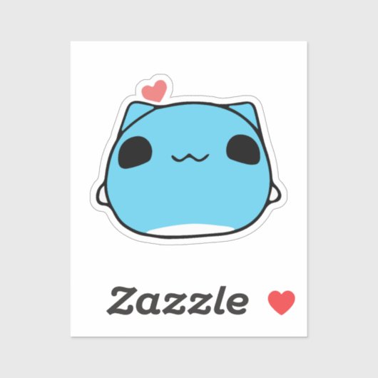 BugCat Capoo kat, Kawaii Comic Kat liefde Sticker (Vel)