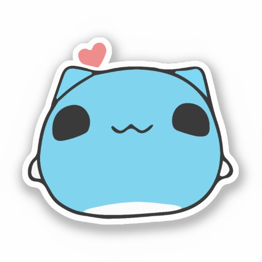 BugCat Capoo kat, Kawaii Comic Kat liefde Sticker (Voorkant)