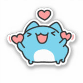 BugCat Capoo kat, Kawaii Comic Kat liefde Sticker (Voorkant)