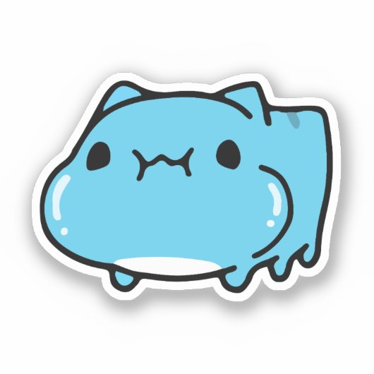 BugCat Capoo kat, Kawaii Comic Kat liefde Sticker (Voorkant)
