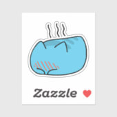 BugCat Capoo kat, Kawaii Comic kat Sticker (Vel)