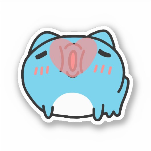 BugCat Capoo kus Sticker (Voorkant)
