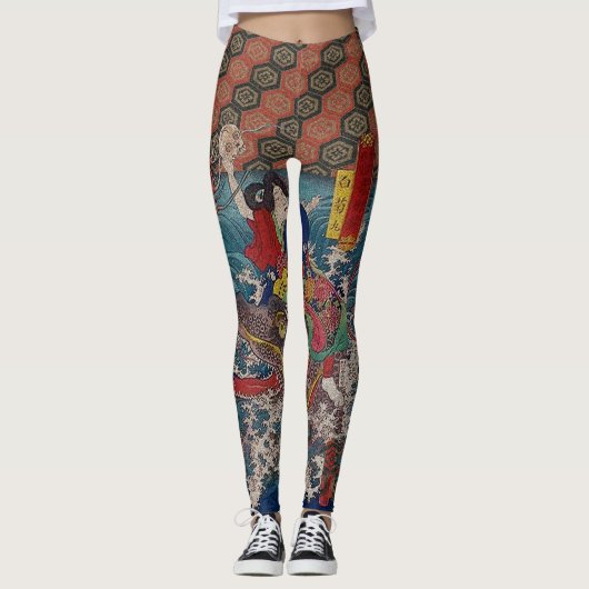 Bugeishi Fighting Zee Monsters Leggings (Voorkant)
