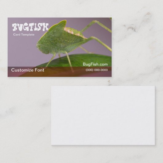 BugFish Fotografie Bug Sjabloon Visitekaartje (Voorkant / Achterkant)