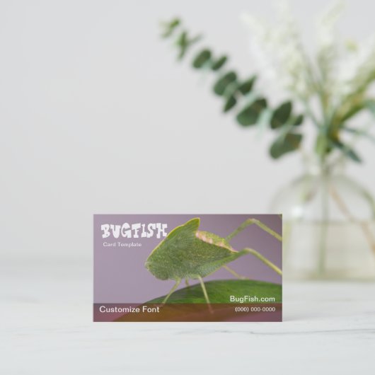 BugFish Fotografie Bug Sjabloon Visitekaartje (Staand voorkant)