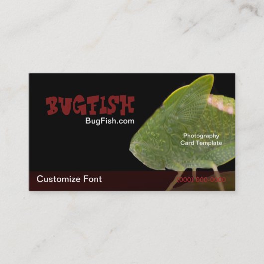 BugFish Fotografie Bug Sjabloon Visitekaartje (Voorkant)