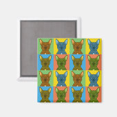 Bugg Dog Cartoon Pop-Art Magneet (Voorkant / Achterkant)