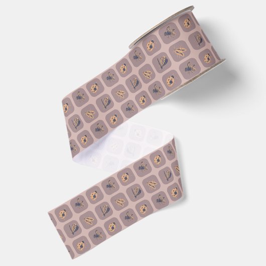 Buggenverzamelaar in Paars Grosgrain Lint (Achterkant)