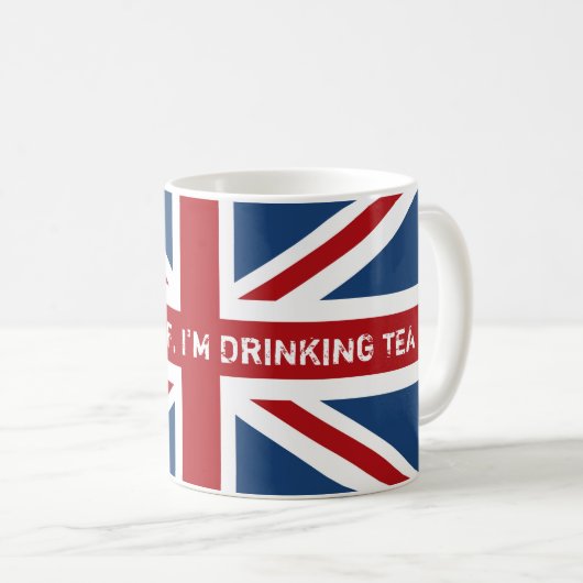 Bugger Off Drink Tea UK vlag Koffiemok (Voorkant rechts)