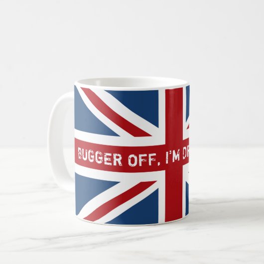 Bugger Off Drink Tea UK vlag Koffiemok (Voorkant links)