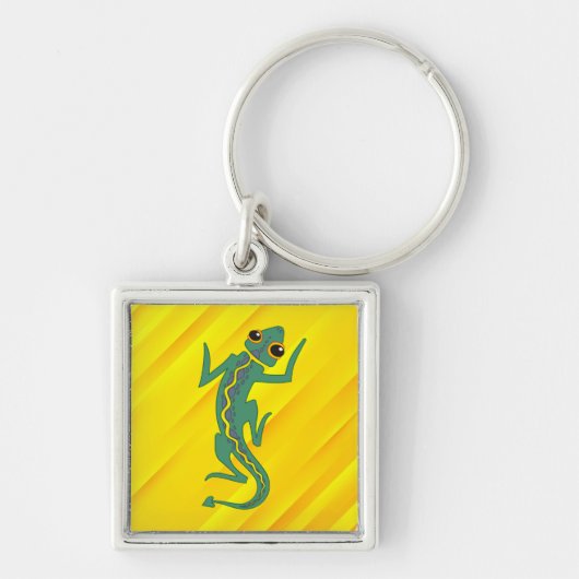 Buggi Green Lizard Artistic Clipart-27847 Sleutelhanger (Voorkant)