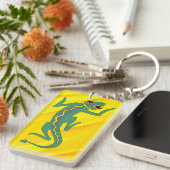Buggi Green Lizard Artistic Clipart-27847 Sleutelhanger (Voorkant Rechts)