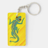 Buggi Green Lizard Artistic Clipart-27847 Sleutelhanger (achterkant)