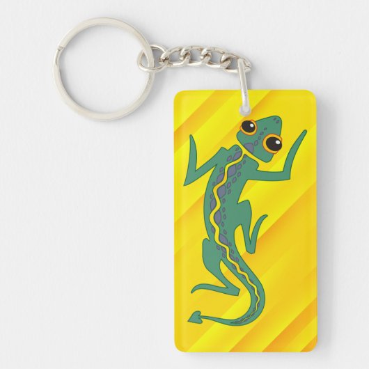 Buggi Green Lizard Artistic Clipart-27847 Sleutelhanger (Voorkant)