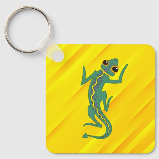 Buggi Green Lizard Artistic Clipart-27847 Sleutelhanger (Voorkant)