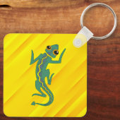 Buggi Green Lizard Artistic Clipart-27847 Sleutelhanger (Achterkant)