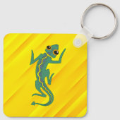 Buggi Green Lizard Artistic Clipart-27847 Sleutelhanger (Achterkant)