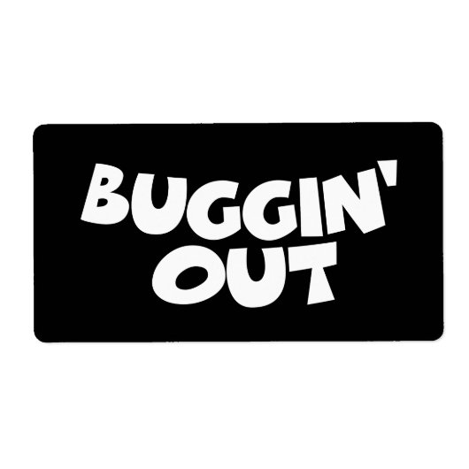 Buggin-out Etiket (Voorkant)