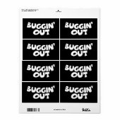 Buggin-out Etiket (Full Sheet)