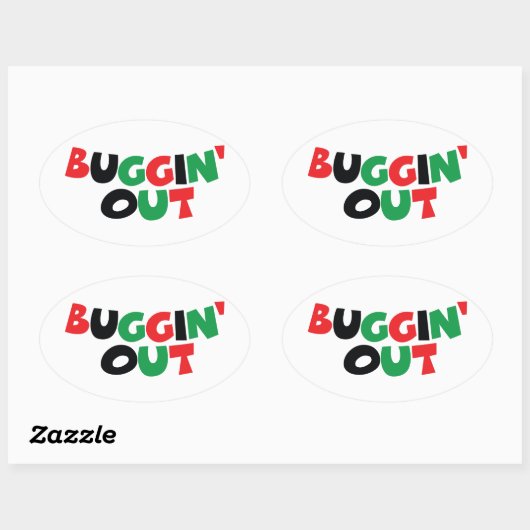 Buggin-out Ovale Sticker (Vel)