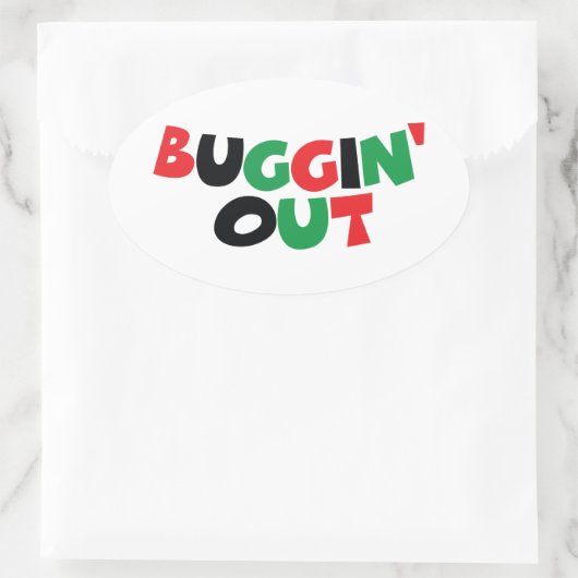 Buggin-out Ovale Sticker (Tas)