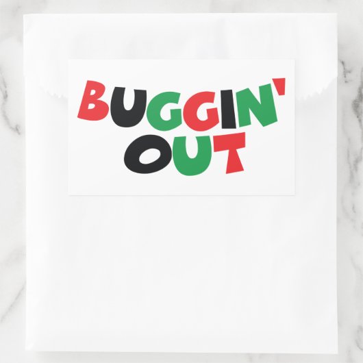 Buggin-out Rechthoekige Sticker (Tas)