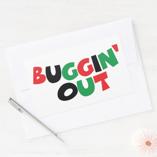 Buggin-out Rechthoekige Sticker (Envelop)