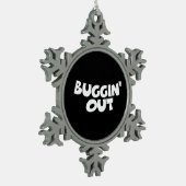 Buggin-out Tin Sneeuwvlok Ornament (Links)