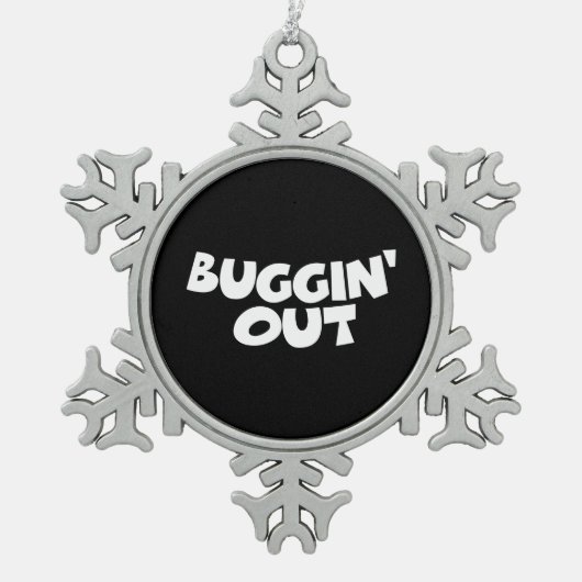 Buggin-out Tin Sneeuwvlok Ornament (Voorkant)
