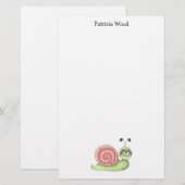 Buggin' U ・ Green & Roze slak Briefpapier (Voorkant / Achterkant)