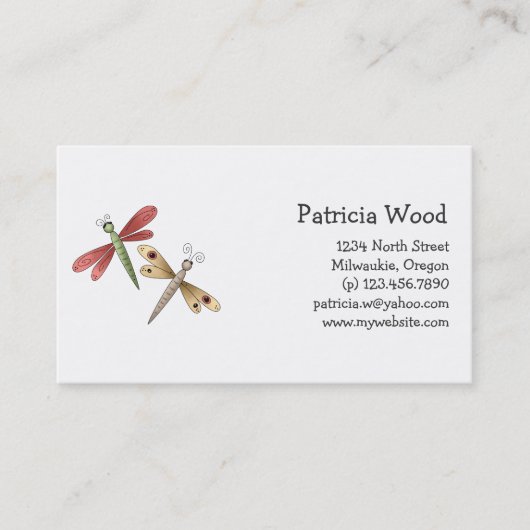 Buggin’ You ・ Dragonflies Visitekaartje (Voorkant)