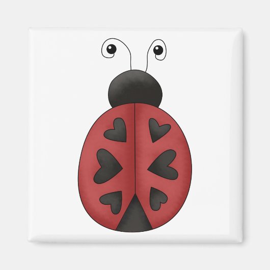 Buggin’ You Ladybug Hearts Magneet (Voorkant)