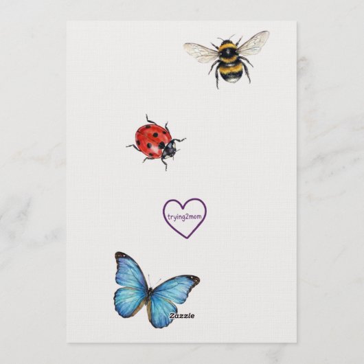 Bugging Out Kids Illustrated Birthday Kaart (Achterkant)