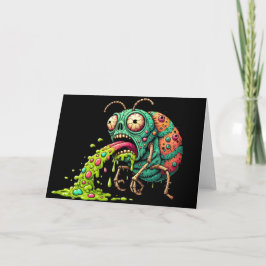 Bugging uit hilarisch bruto puking bug kaart