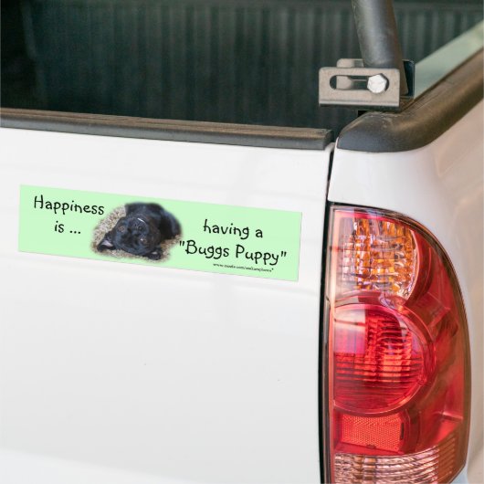 "Buggs Puppy Bumpersticker - pas aan (Op Truck)