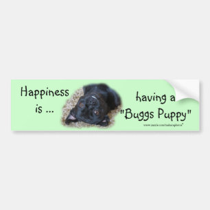"Buggs Puppy Bumpersticker - pas aan