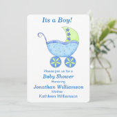 Buggy Carriage is een Baby shower-uitnodiging Kaart (Staand voorkant)