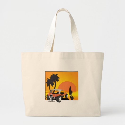 Buggy en Surfer Grote Tote Bag (Voorkant)
