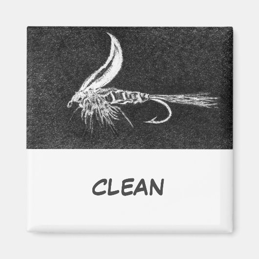"Buggy Natte Fly" Dish Washer Status Magnet (Voorkant)