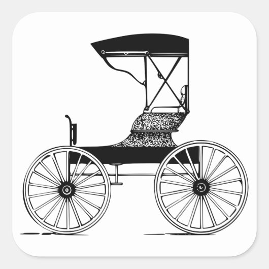 Buggy Vierkante Sticker (Voorkant)