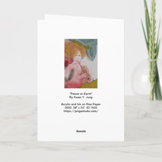 Bugleplayer en bidengel kaart (Achterkant)