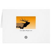 Bugling Bull Elk bij Sunset Original Wildlife Art (Achterkant Horizontaal)